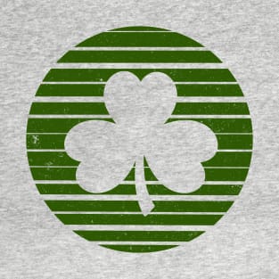 Vintage Shamrock Silhouette - Dark Green - St. Patricks Day T-Shirt